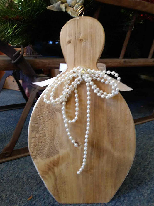 Small Wooden Angel with antique button - A062508