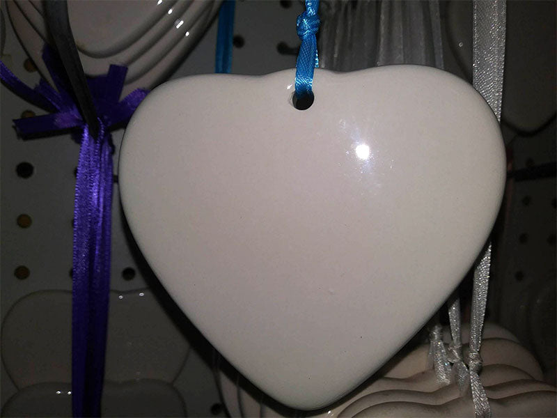 The Simple Heart Porcelain hanging ornament